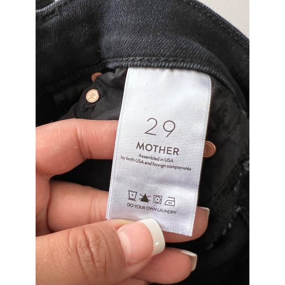 NEW MOTHER Black The Weekender in Deep End Wash Flare Size 29 - Picture 10 of 11